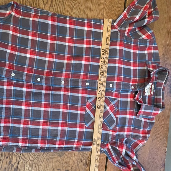 Denim and Supply Ralph Lauren - red/grey/blue button down flannel shirt, size M - Picture 6 of 13